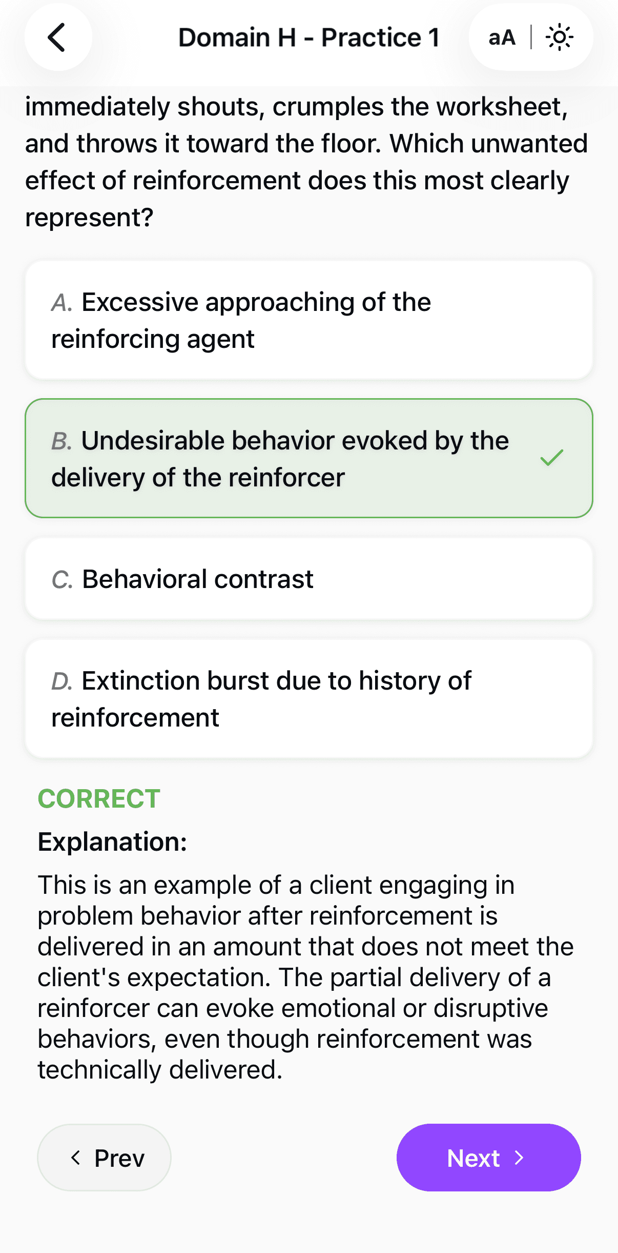 Practice question with detailed expert explanation
